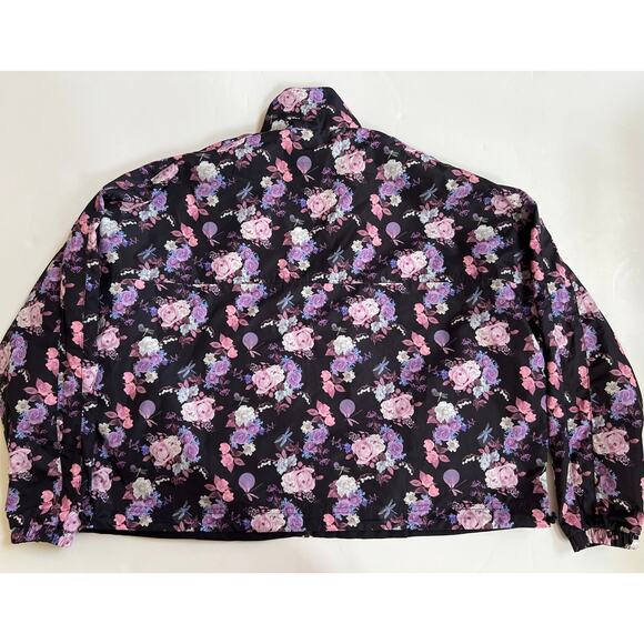 Puma Women's Tabitha Simmons Black Floral Print Reversible Jacket Size L NWT - Picture 2 of 16